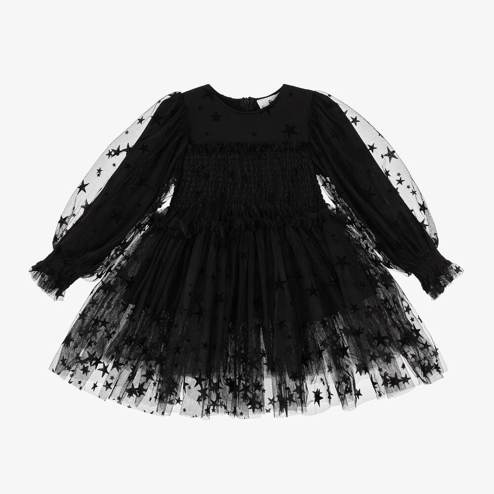 RaspberryPlum - Girls Black Star Tulle Dress | Childrensalon