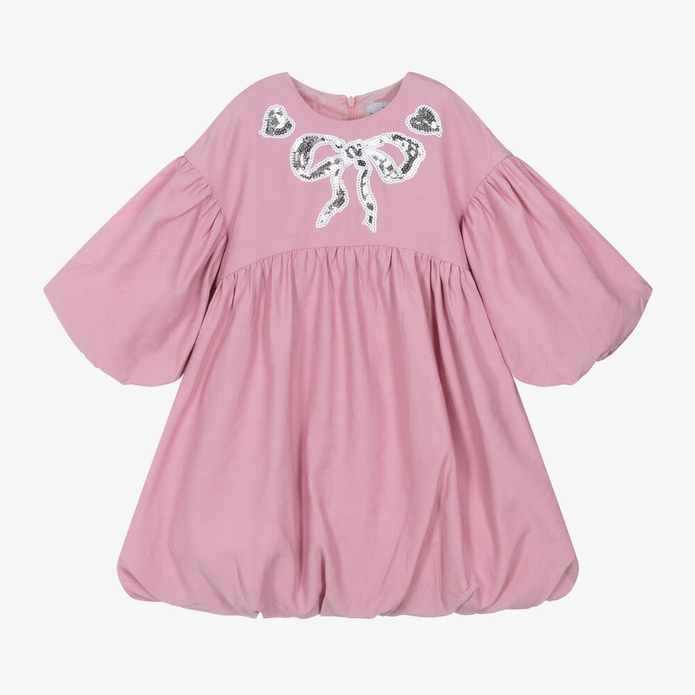 RaspberryPlum - Girls Pink Bubble Hem Dress | Childrensalon