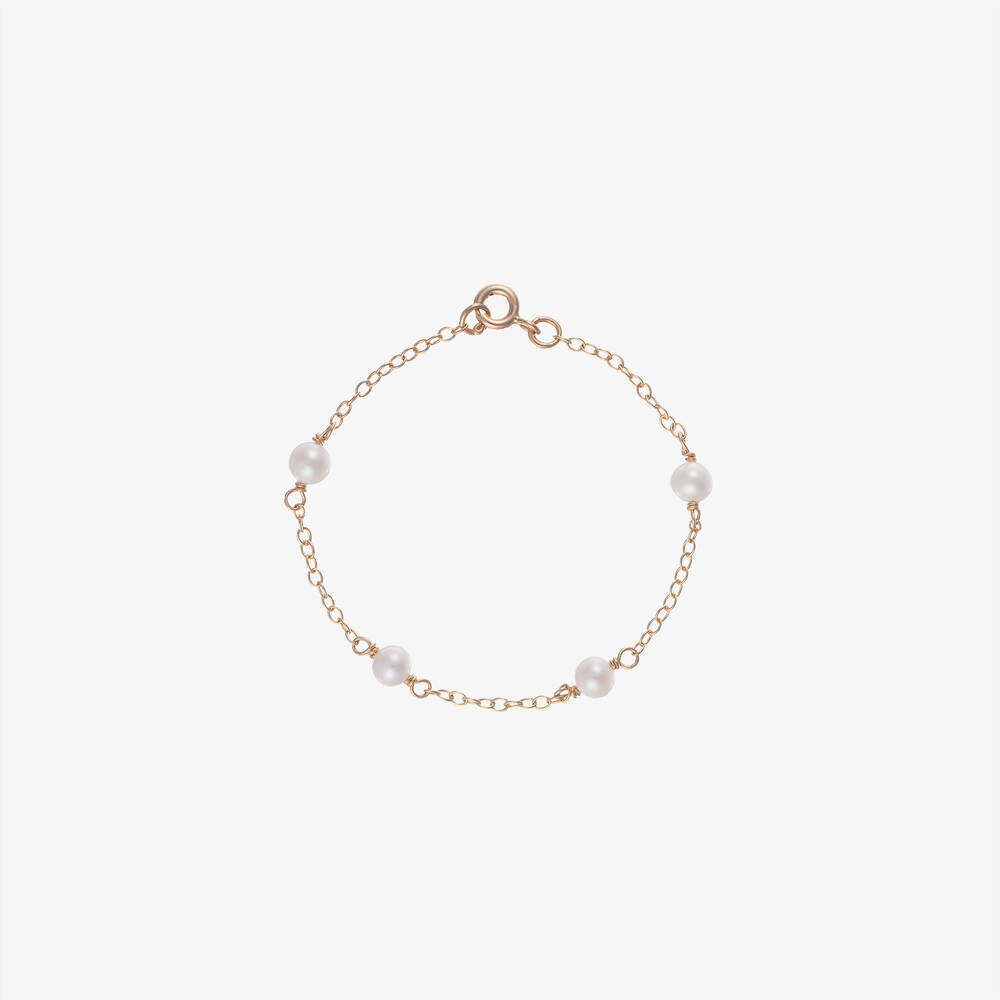 Raw Pearls - Girls 9ct Gold & Pearl Bracelet | Childrensalon