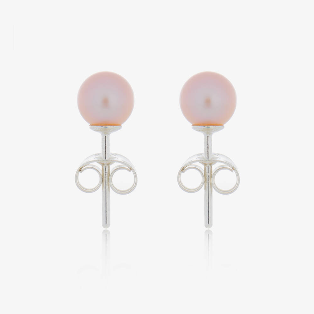 Raw Pearls - Girls Pink Pearl Earrings | Childrensalon