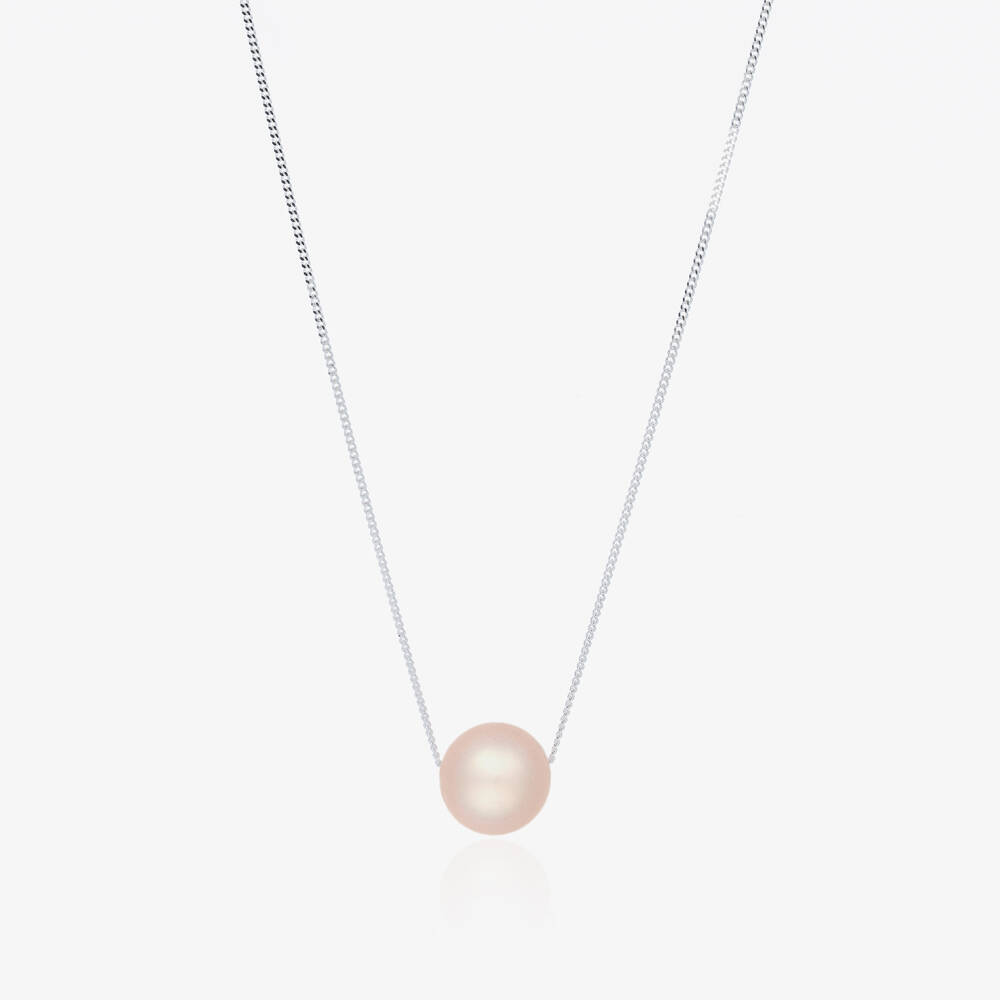Raw Pearls-Silberne Perlenhalskette (44 cm) | Childrensalon