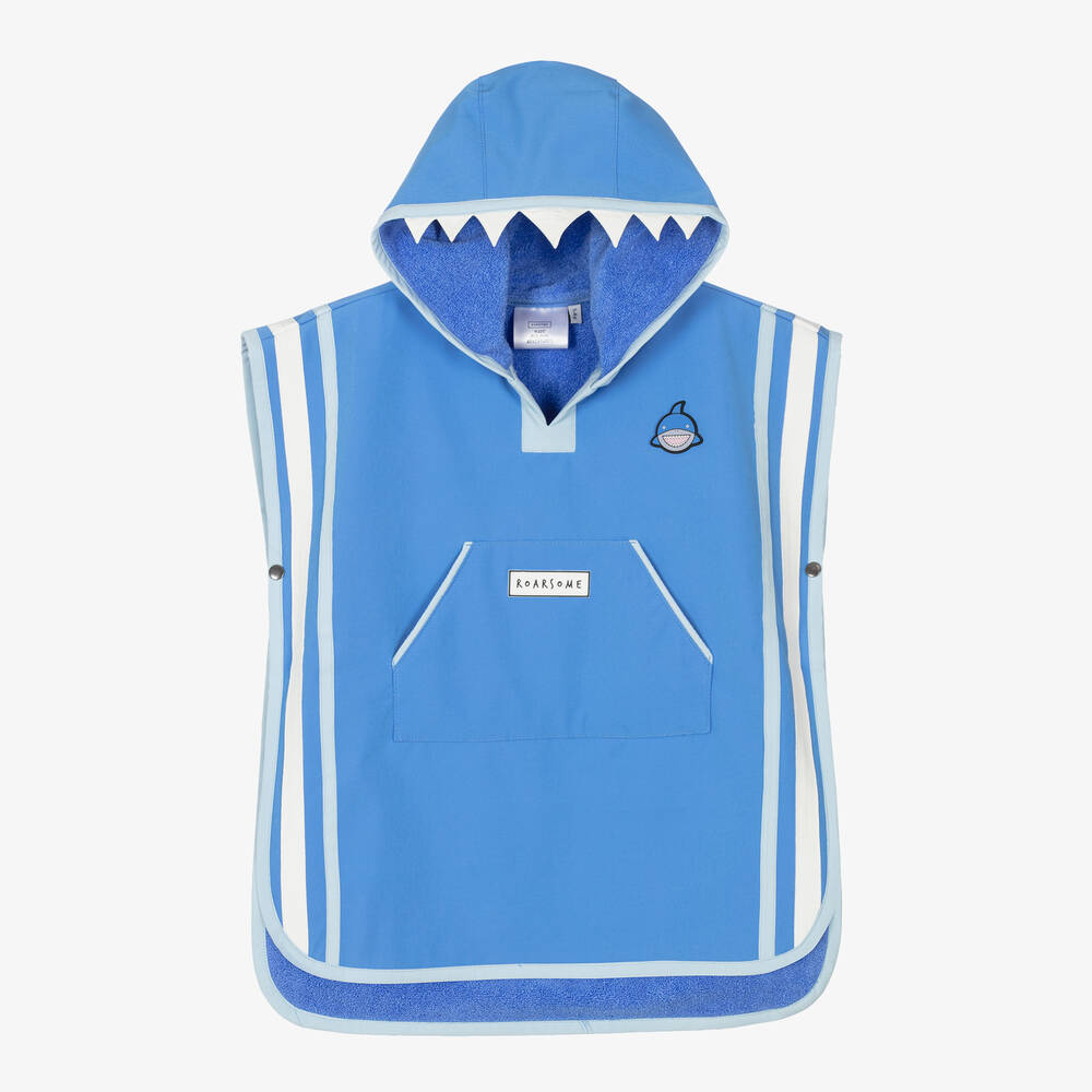 Roarsome - Blue Reef The Shark Poncho Towel | Childrensalon