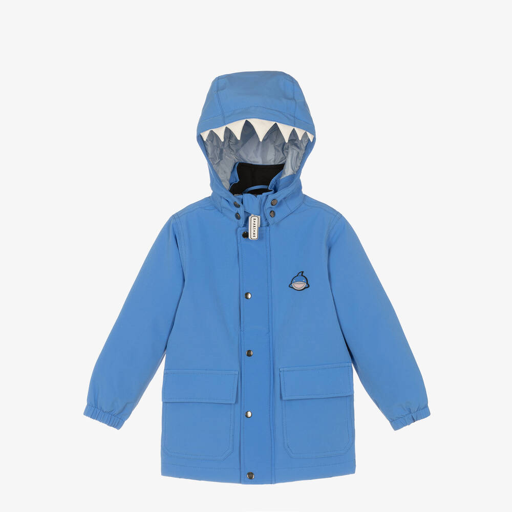 Roarsome - Голубое водонепроницаемое пальто с акулой | Childrensalon