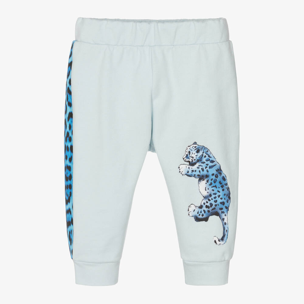 Roberto Cavalli Junior tiger-print jersey shorts - Blue