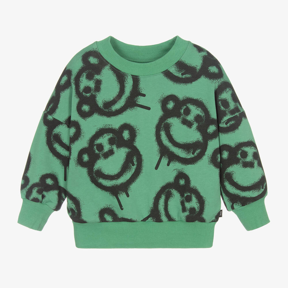 Rock Your Baby - Boys Green Graffiti Monkey Sweatshirt | Childrensalon