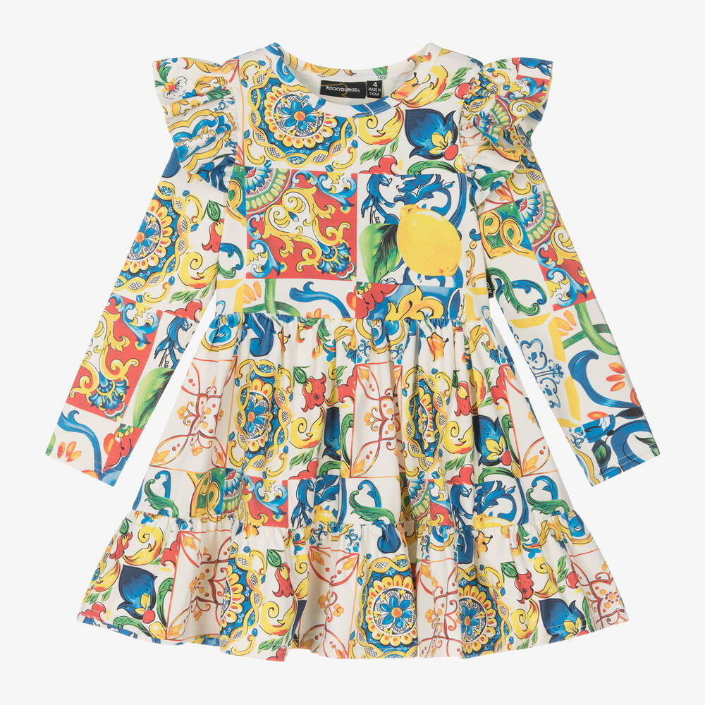 Rock Your Baby - Girls Ivory Cotton Sicily Dress | Childrensalon