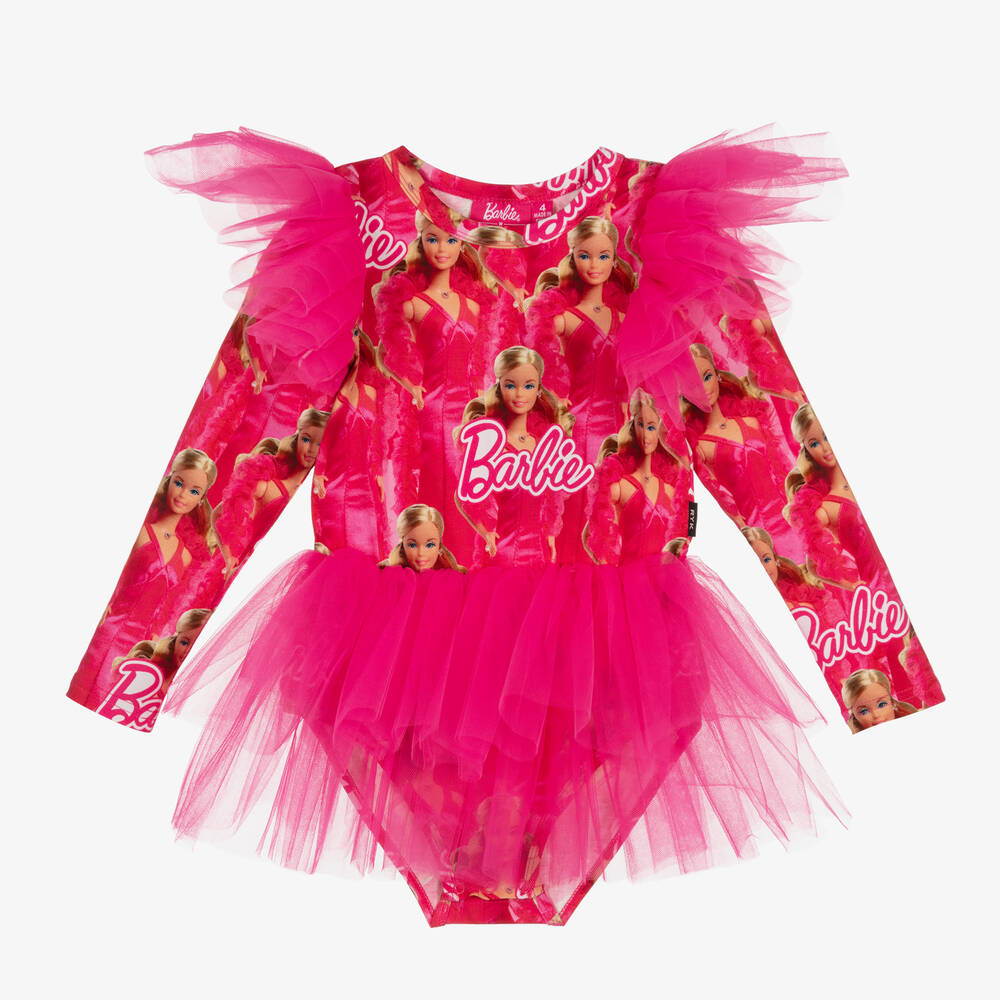 Rock Your Baby - Girls Pink Barbie Doll Tutu Dress | Childrensalon
