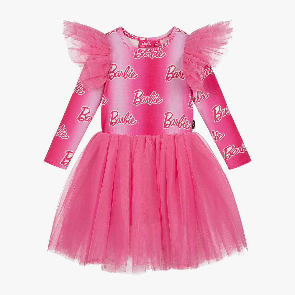 Rock Your Baby - Girls Pink Barbie Tutu Dress | Childrensalon