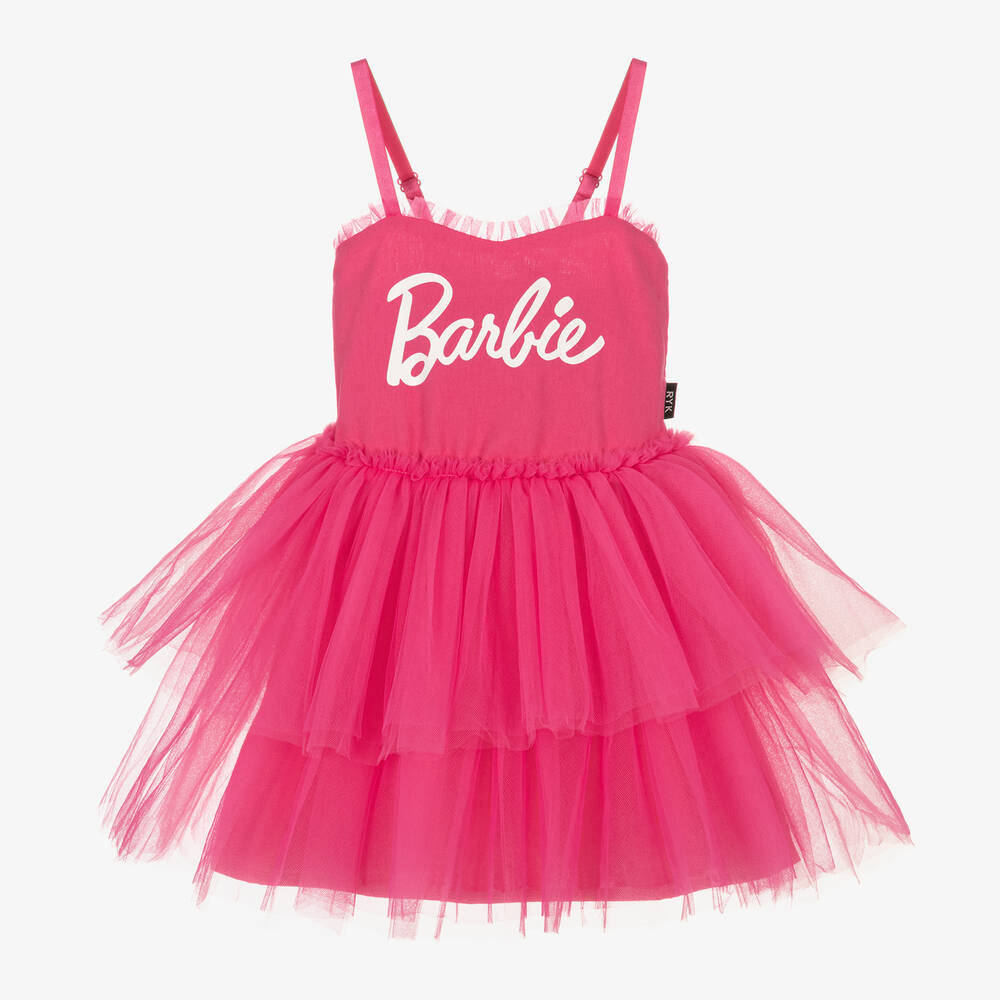 Rock Your Baby - Girls Pink Barbie Tutu Dress | Childrensalon