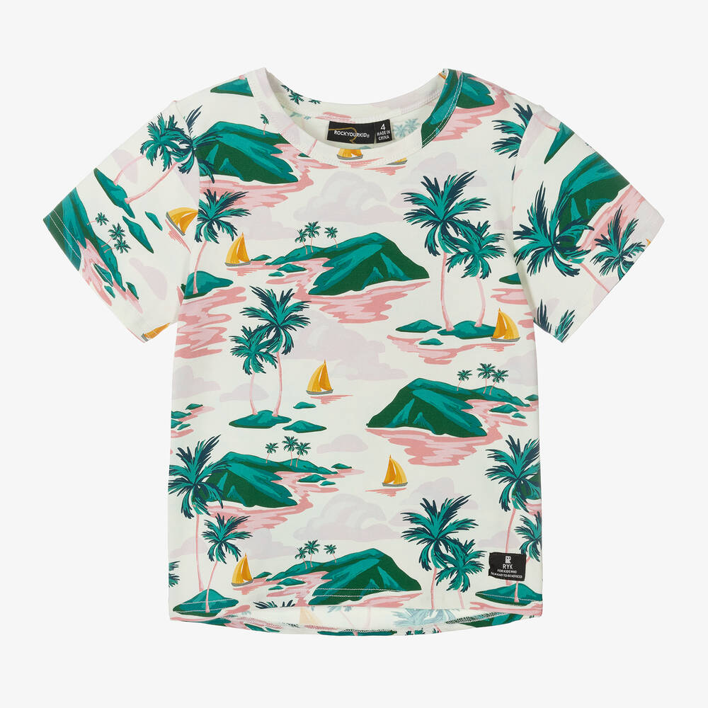Rock Your Baby - Green Cotton Island Hopping T-Shirt | Childrensalon