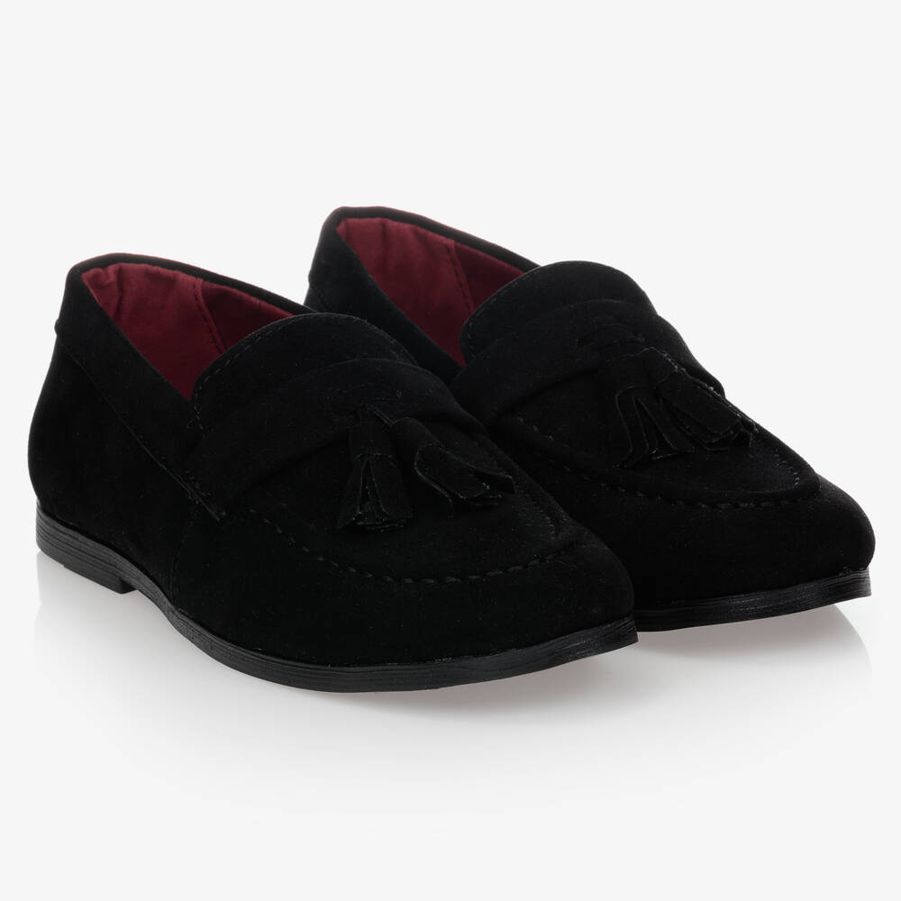 Romano - حذاء لوفر شامواه صناعي لون أسود | Childrensalon