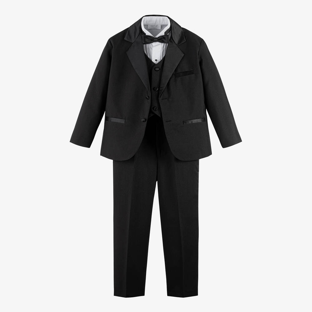 Romano - بدلة توكسيدو لون أسود للأولاد | Childrensalon