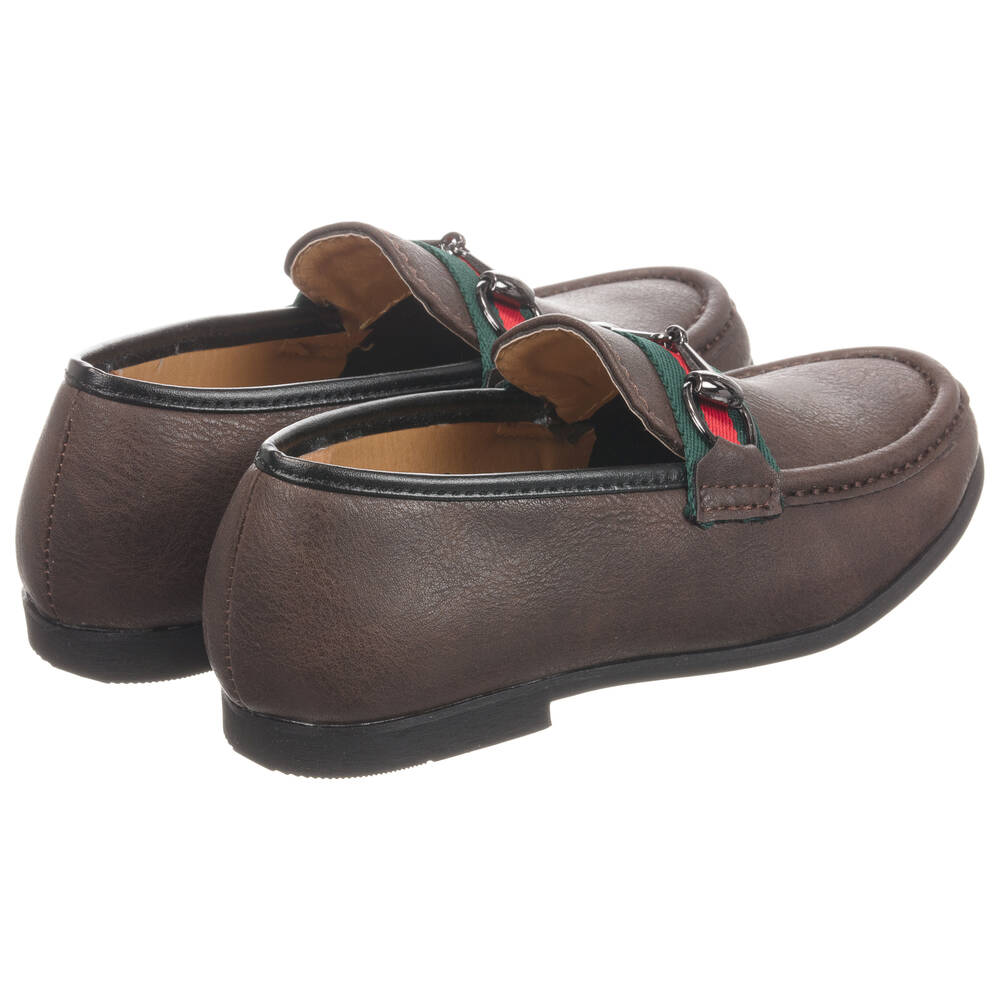 Romano - Boys Brown Horsebit Loafers | Childrensalon