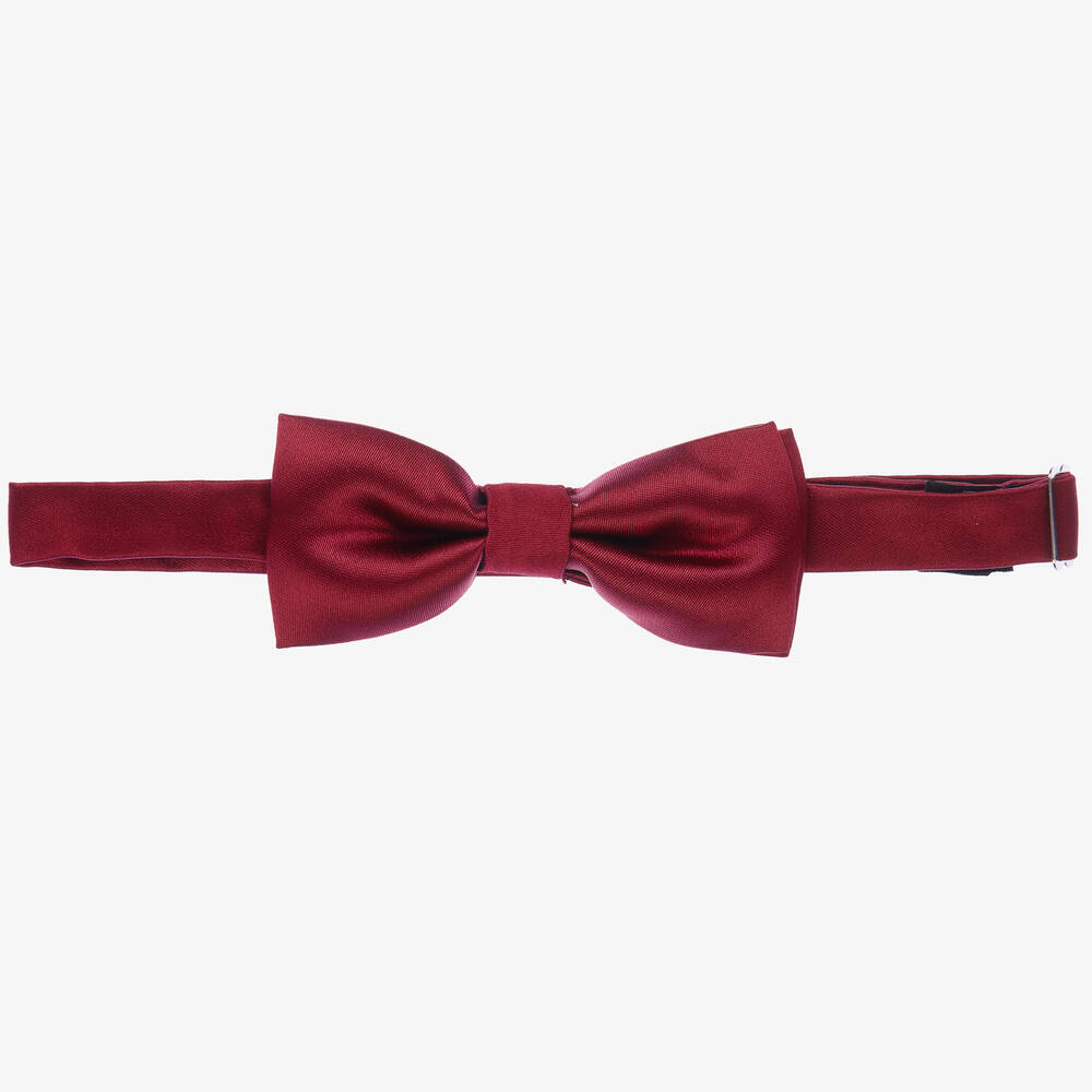 Romano - Boys Dark Red Satin Bow Tie (10cm) | Childrensalon