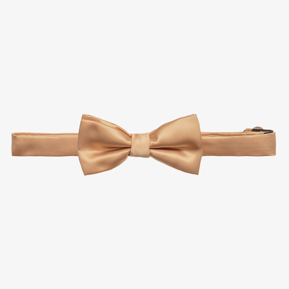 Romano - Золотистый атласный галстук-бабочка для мальчиков (10 см) | Childrensalon