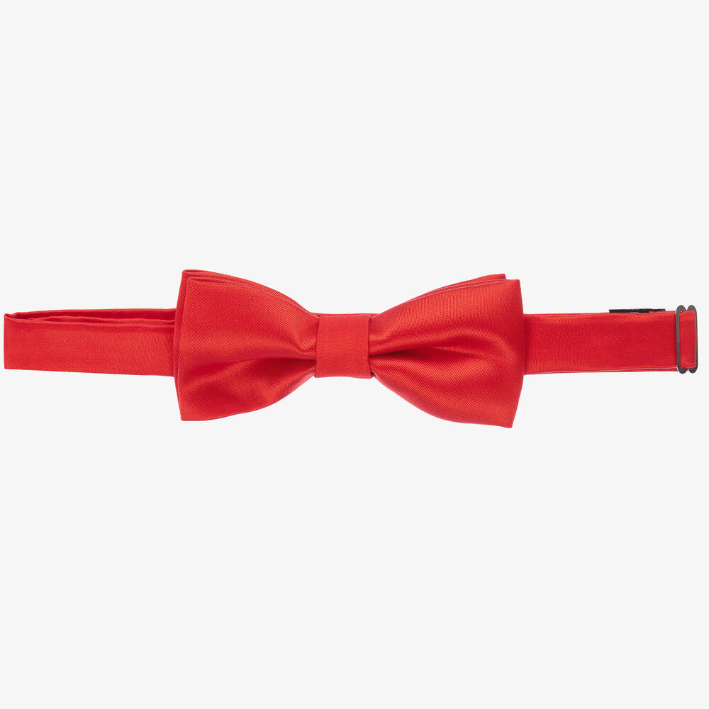 Romano - Boys Red Satin Bow Tie (10cm) | Childrensalon