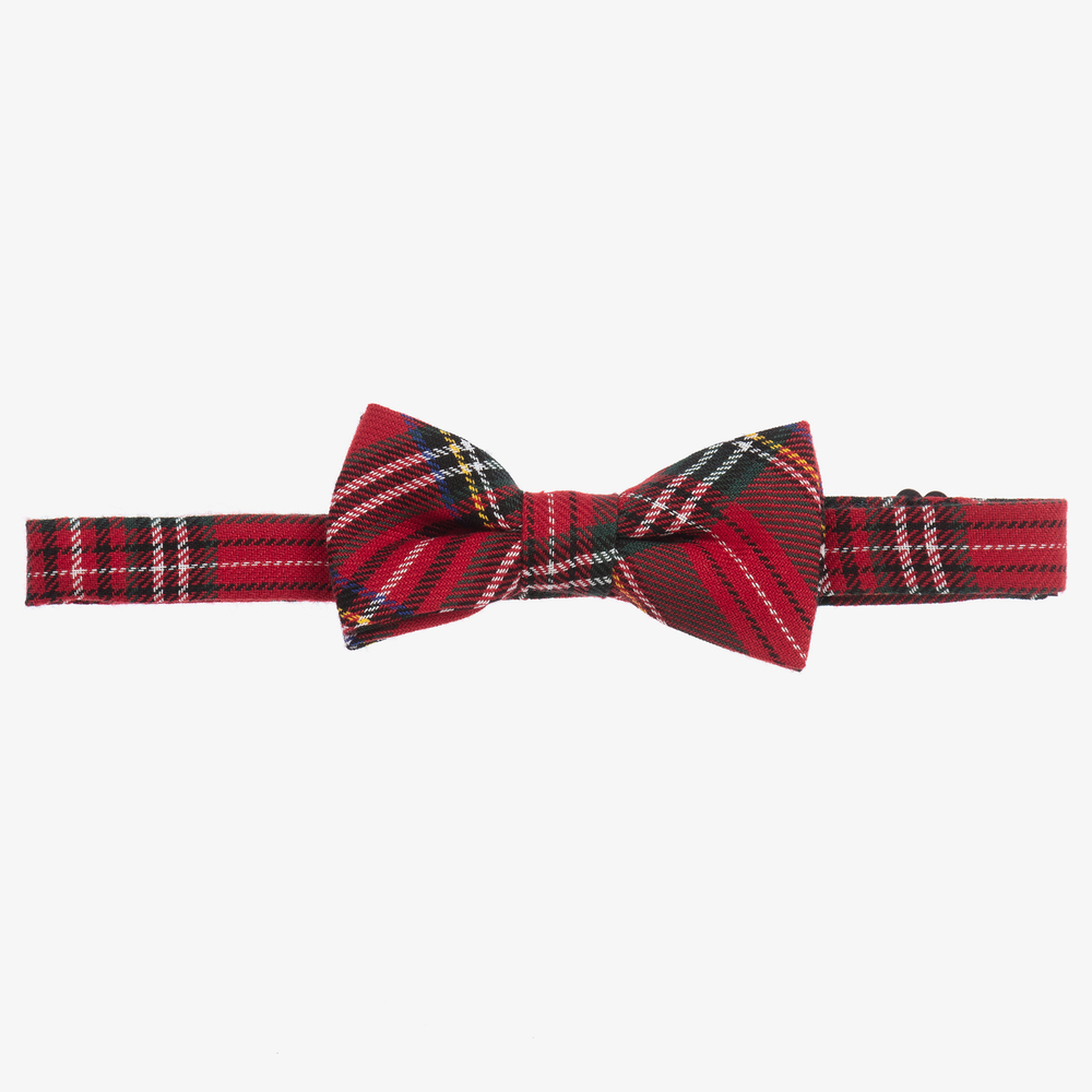 Romano - Boys Red Tartan Bow Tie (10cm) | Childrensalon