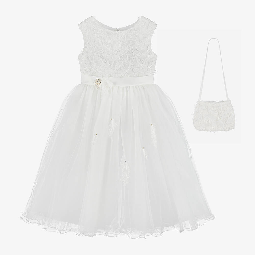 Romano - طقم فستان تول لون عاجي | Childrensalon