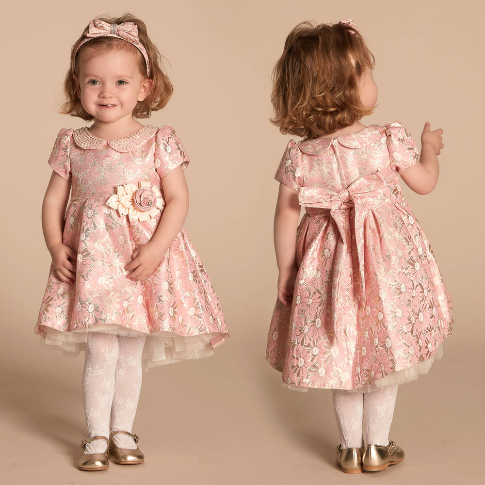 Romano-Rosa Brokatkleid | Childrensalon