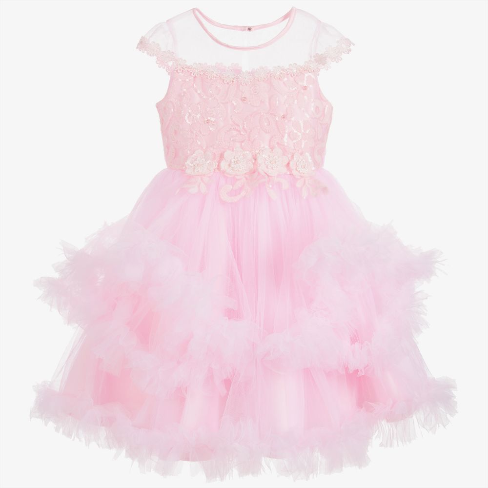 Romano Princess - Girls Pink Tulle Dress | Childrensalon