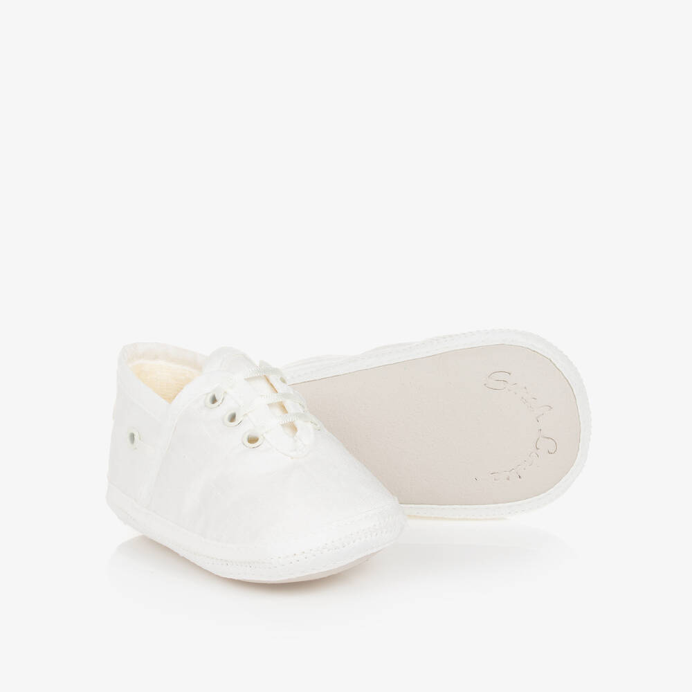 Sarah Louise - Baby Ivory Pre-Walker Shoes | Childrensalon