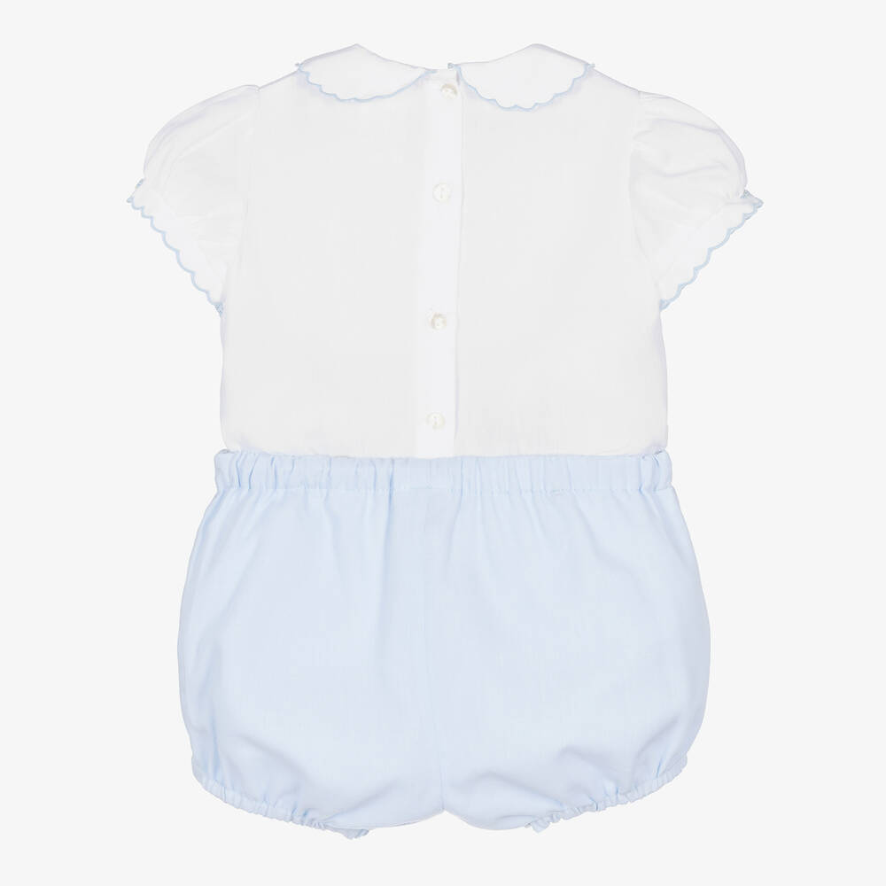 Sarah Louise - Blue & White Buster Suit | Childrensalon