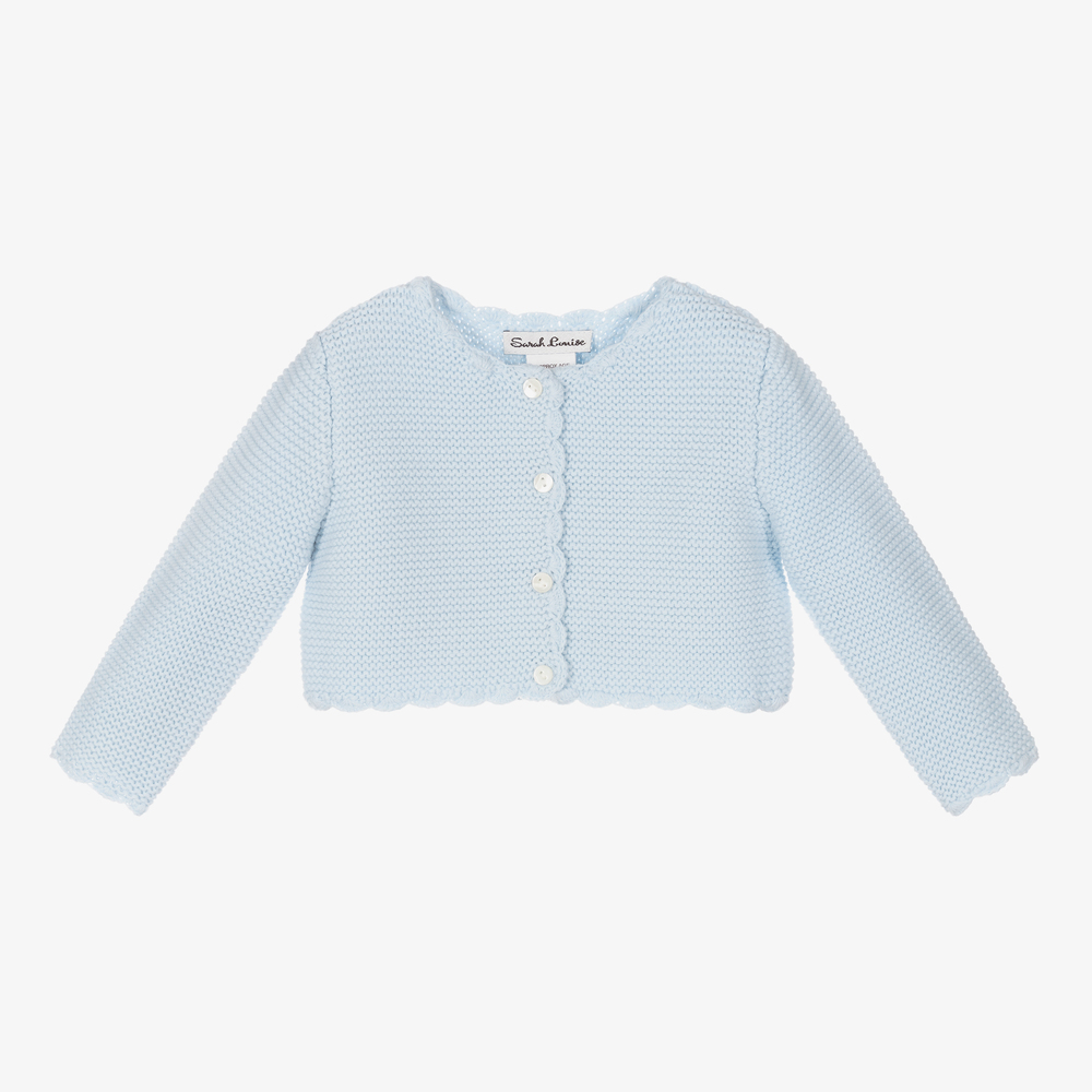 Sarah Louise - Gilet bleu en tricot Fille | Childrensalon