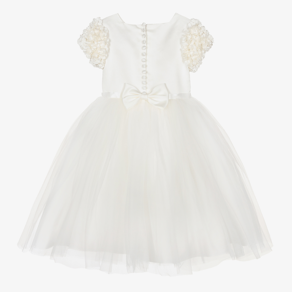 Sarah Louise - Ivory Satin & Tulle Dress | Childrensalon