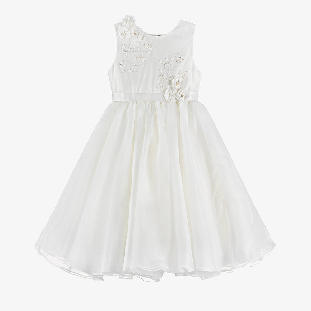 Sarah Louise - Ivory Tulle Occasion Dress | Childrensalon