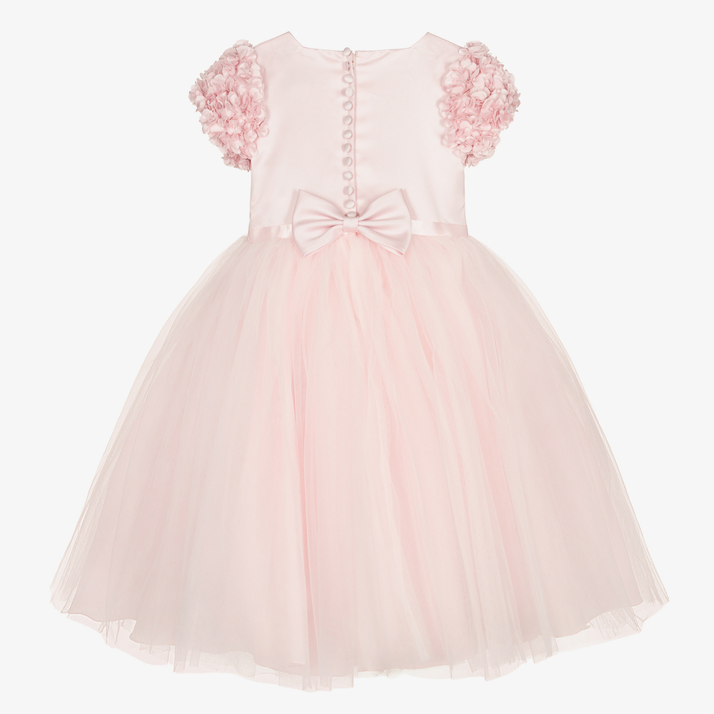 Sarah Louise - Pink Satin & Tulle Dress | Childrensalon