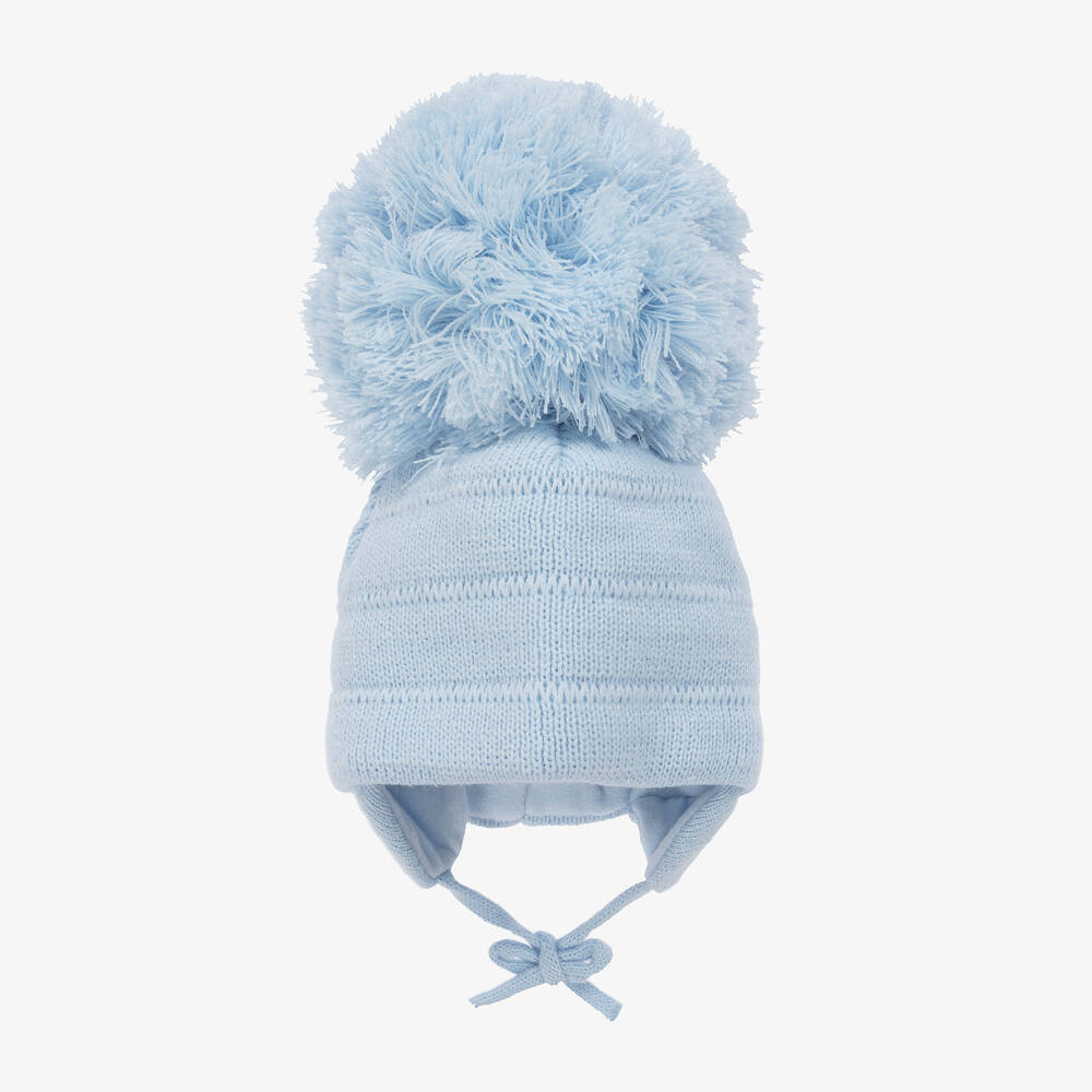 Sätila of Sweden - Blue Tuva Giant Pom-Pom Hat | Childrensalon