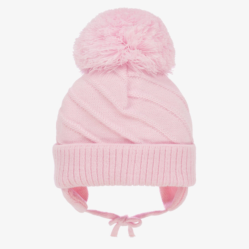 Sätila of Sweden - Girls Pink Jim Giant Pom-Pom Hat | Childrensalon