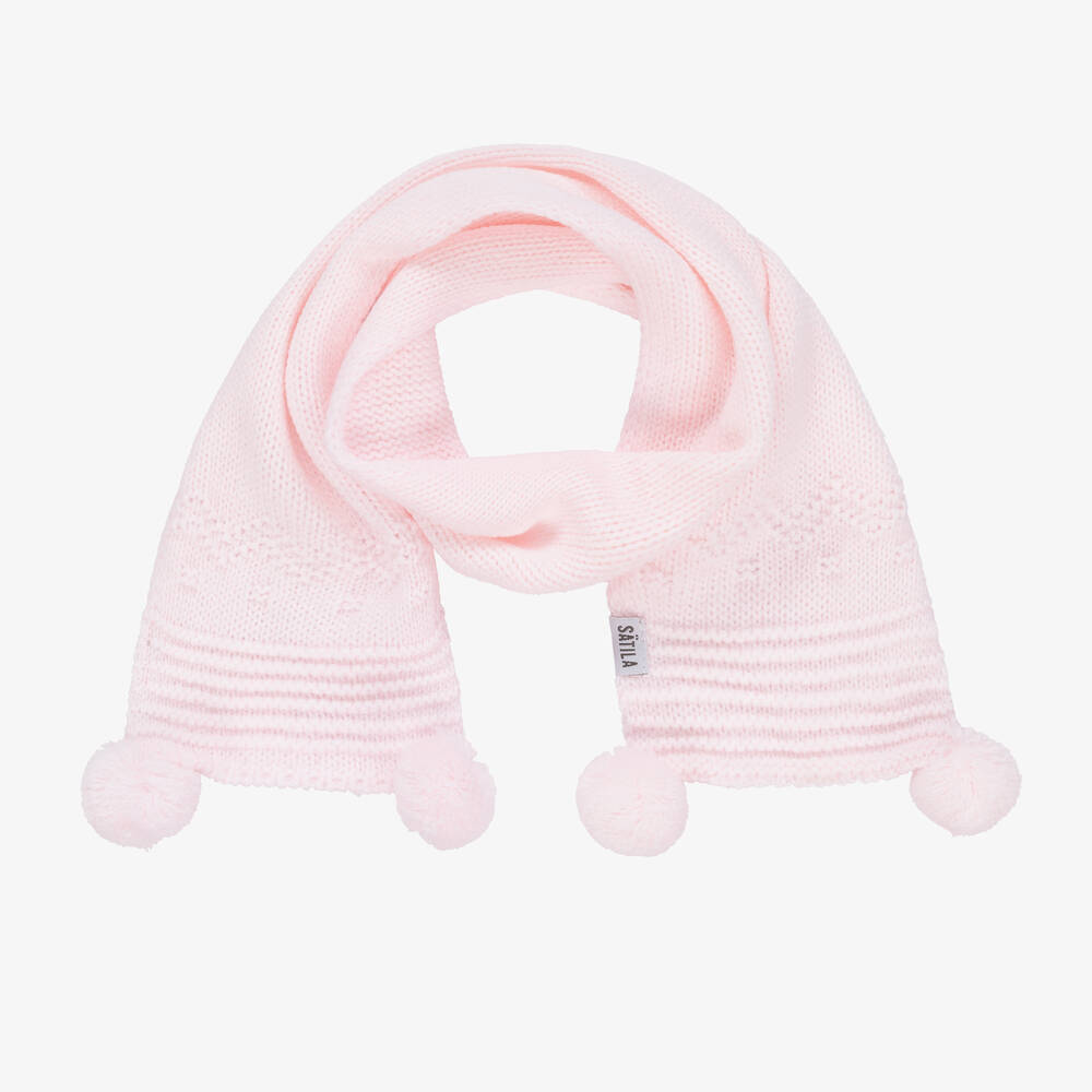 Sätila of Sweden - Розовый вязаный шарф Belle (88см) | Childrensalon
