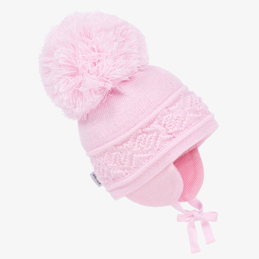 Sätila of Sweden - Розовая шапочка Malva с большим помпоном  | Childrensalon