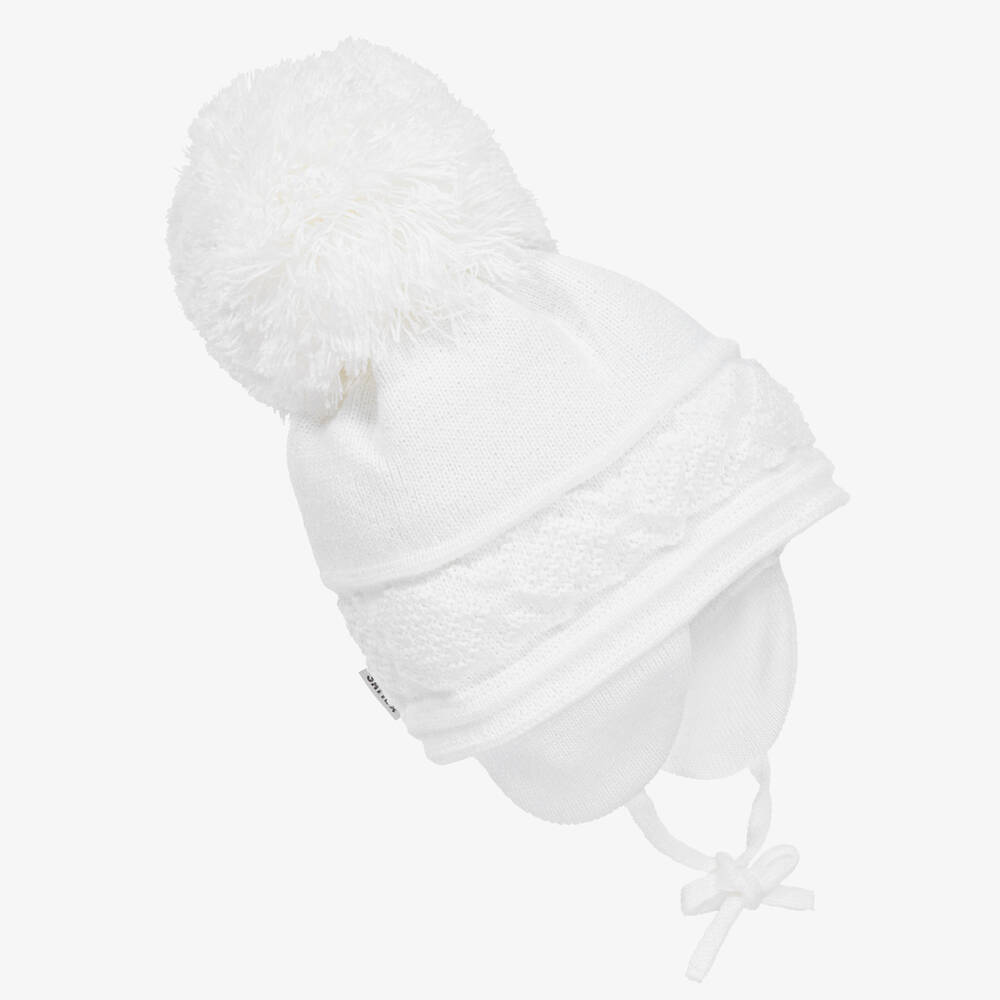 Sätila of Sweden - قبعة بوم بوم أكريليك محبوك لون أبيض | Childrensalon