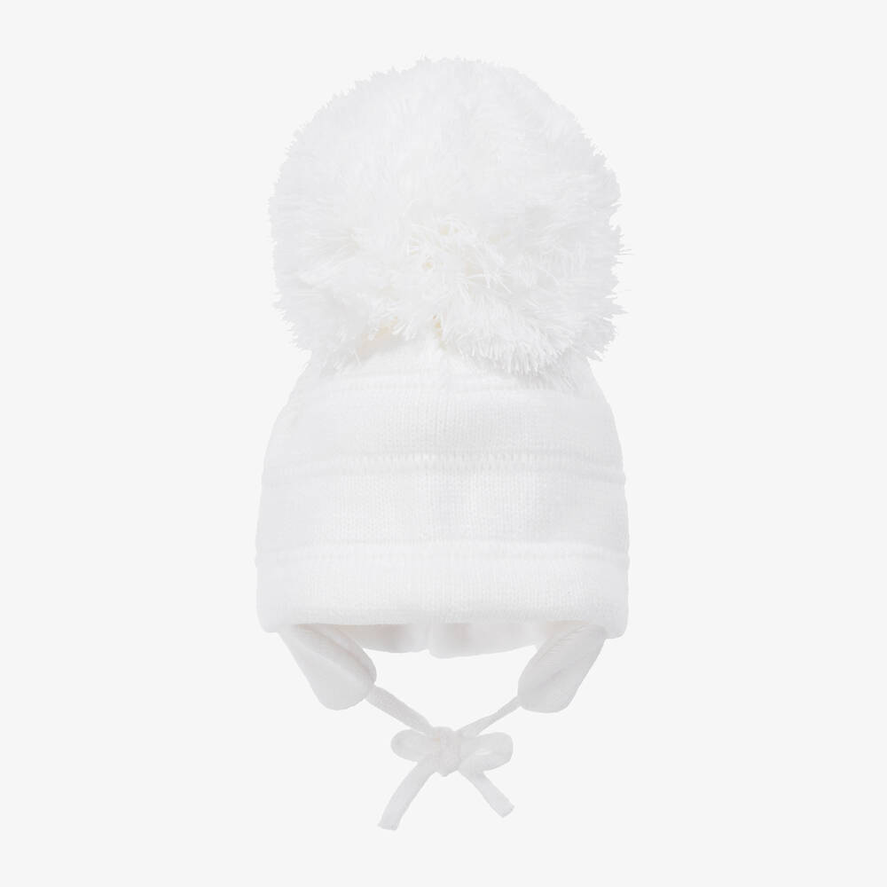 Sätila of Sweden - White Tuva Giant Pom-Pom Hat | Childrensalon