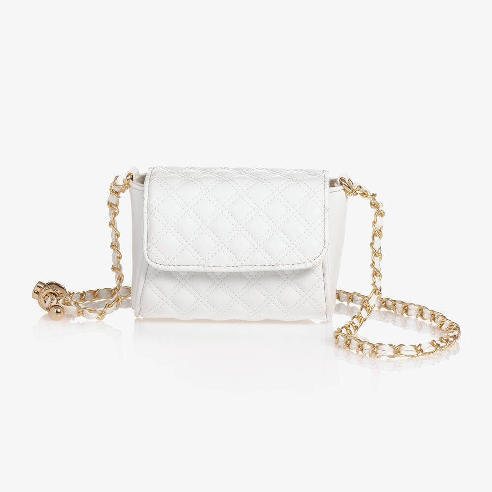 Shop Sevva Girls White Quilted Bag (12cm)