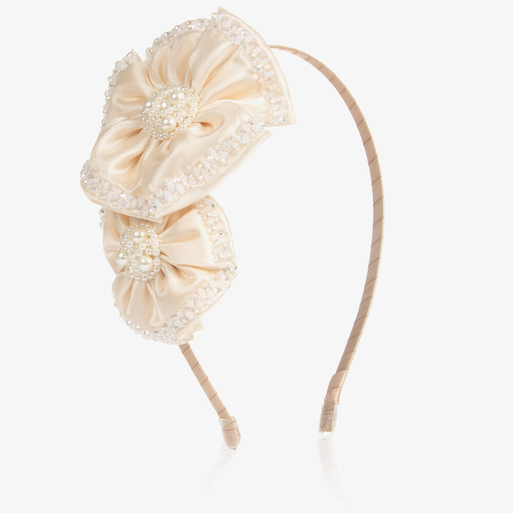 Sienna Likes To Party - Girls Ivory Floral Hairband | Childrensalon