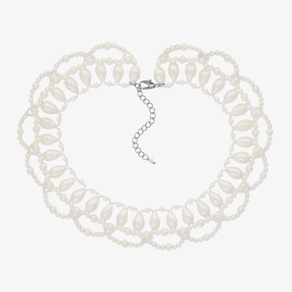 Sienna Likes To Party - Girls Ivory Pearl Necklace (42cm) | Childrensalon