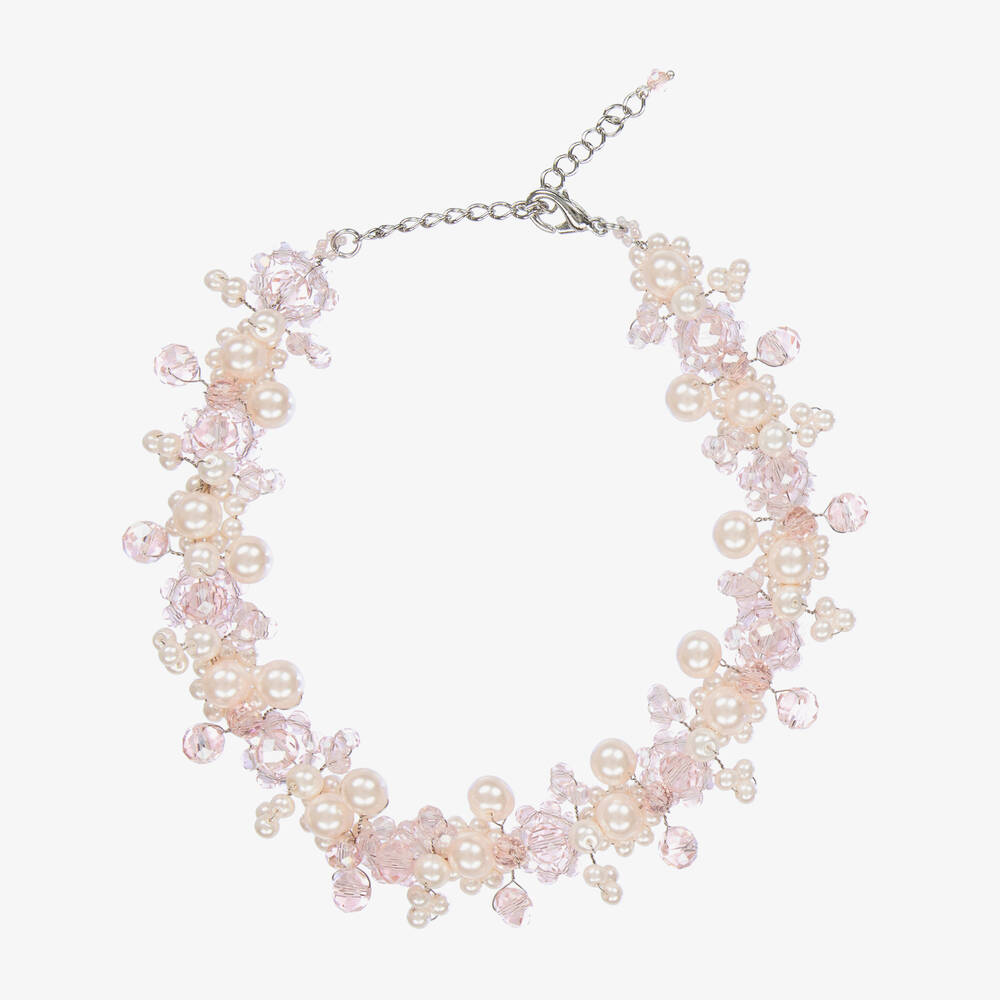 Sienna Likes To Party - Pink Choker Necklace (30cm) | Childrensalon
