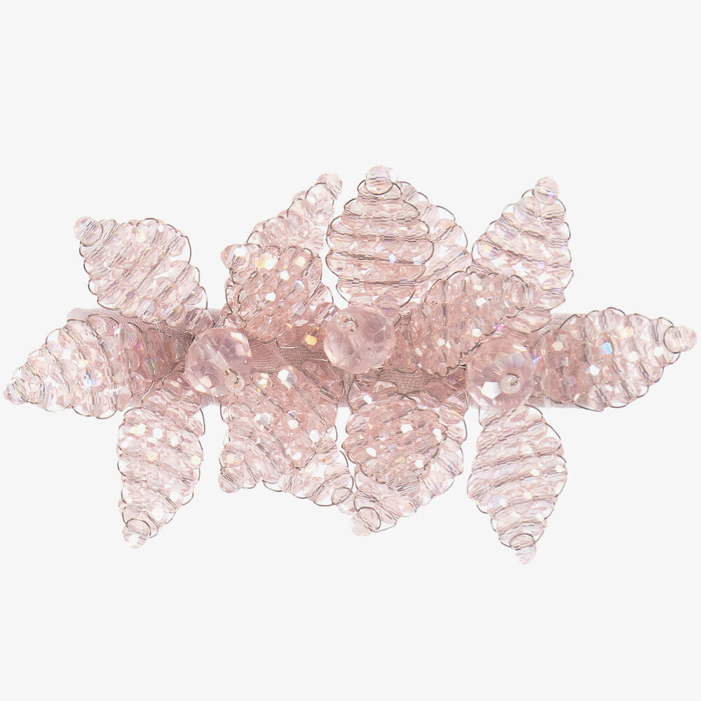 Sienna likes to party - Розовая заколка для волос с кристаллами (7,5 см) | Childrensalon