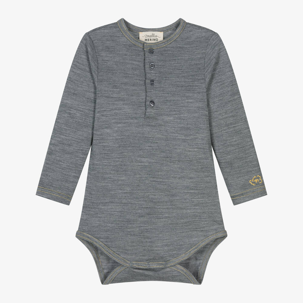 Smalls Merino - Grey Marl ZQ Merino Wool Bodyvest | Childrensalon