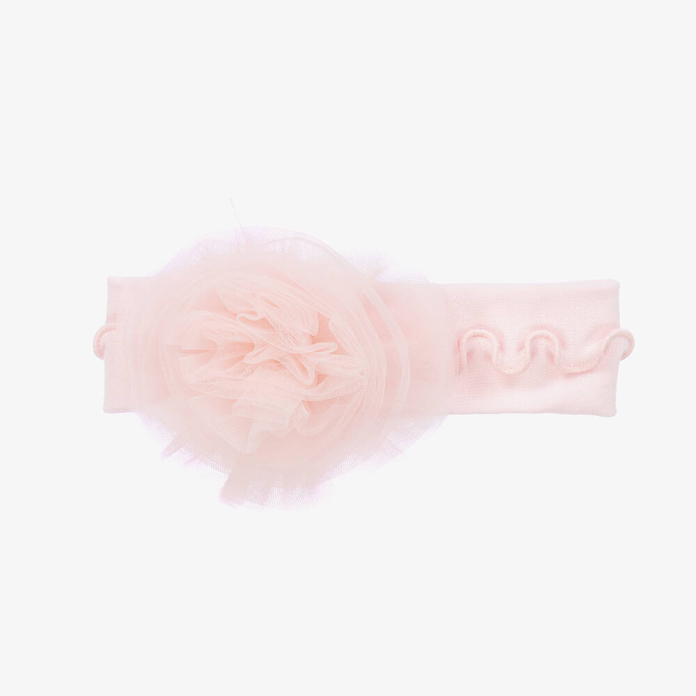 Sofija - Baby Girls Pink Cotton Headband | Childrensalon