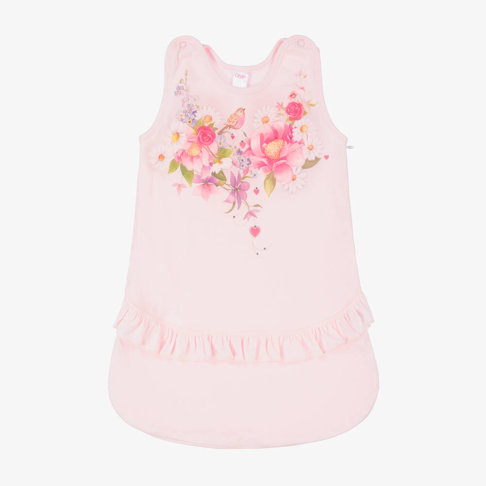 Sofija - Baby Girls Pink Floral Sleeping Bag  | Childrensalon