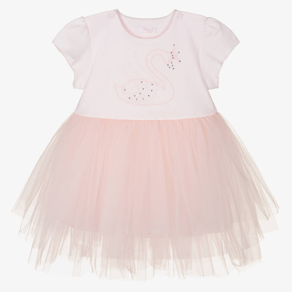 Sofija - Pink Jersey & Tulle Dress  | Childrensalon