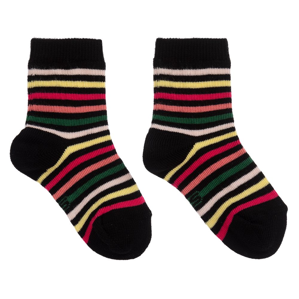 Sonia Rykiel Paris Baby Girls Black Striped Socks