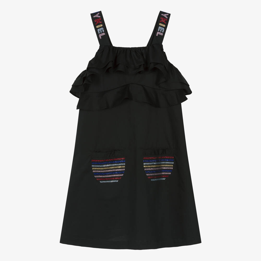 Sonia Rykiel Paris - Teen Girls Black Cotton Poplin Dress | Childrensalon