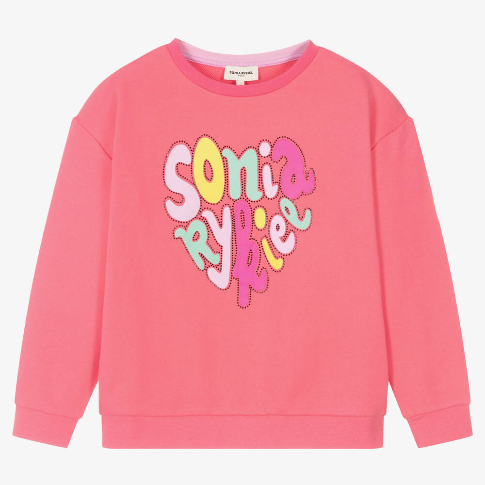 Sonia Rykiel Paris Teen Girls Fuchsia Pink Logo Sweatshirt