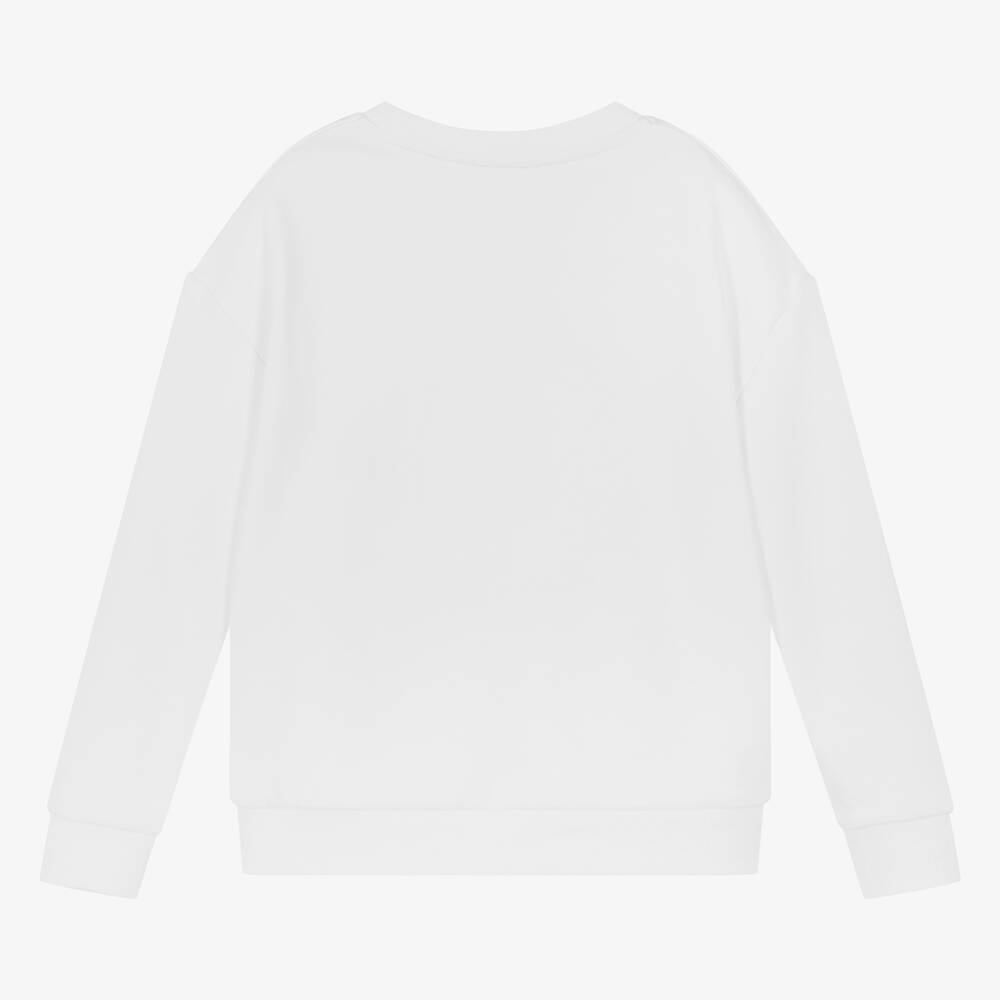 Sonia Rykiel Paris Teen Girls White Cotton Sweatshirt