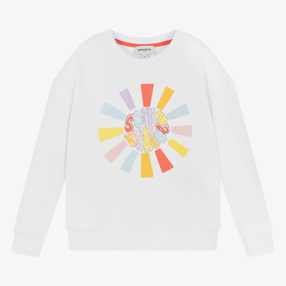 Sonia Rykiel Paris - Teen Girls White Cotton Sweatshirt | Childrensalon